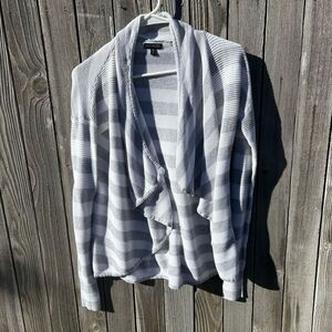 Express cardigan long sleeve waterfall sides size small petite